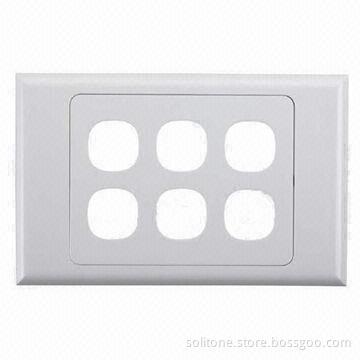 Faceplate in Australian Style, 120 Type, 6 Ports